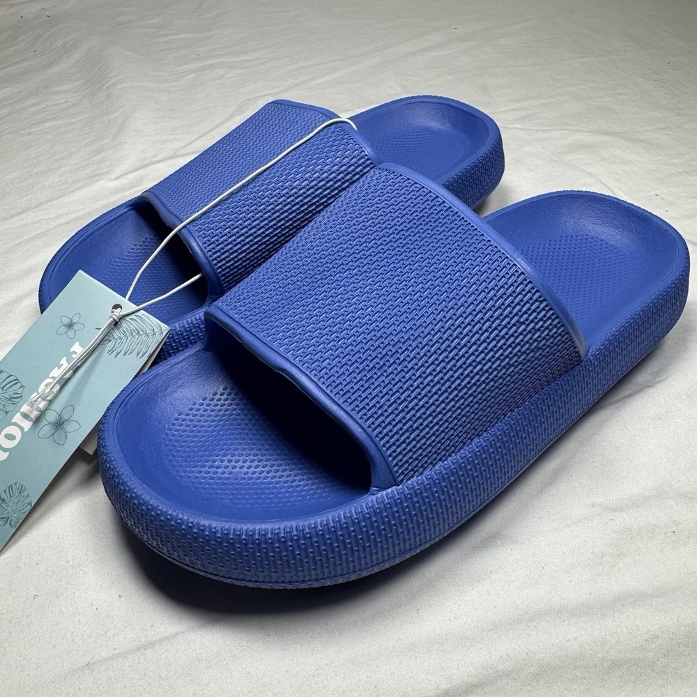 Kids Blue Slide Sandals Size 1 US Lightweight Comfort Shower Slides NEW‎